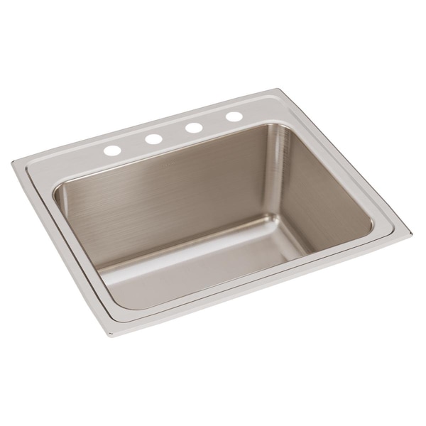 Lustertone Ss 25 X 22 X 12.1 Single Bowl Drop-In Sink With Quick-Clip